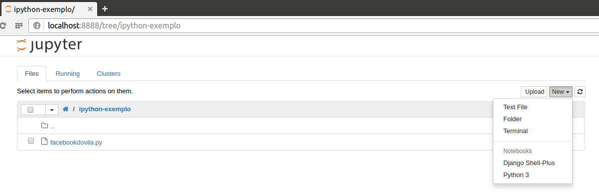Criando um arquivo no IPython