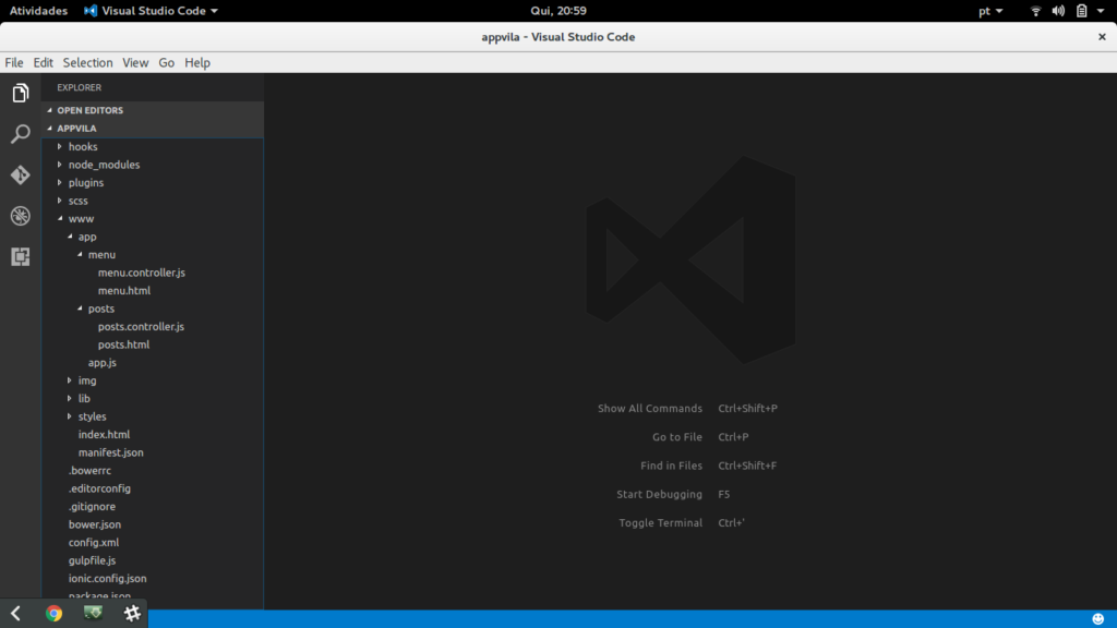 Estrutura Padrão Ionic