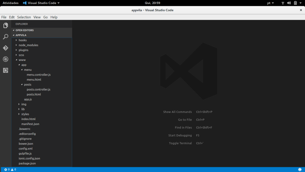 Estrutura modular ionic