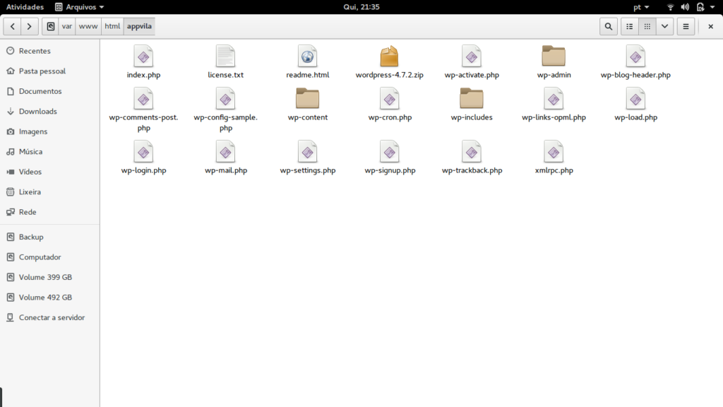 Wordpress no servidor