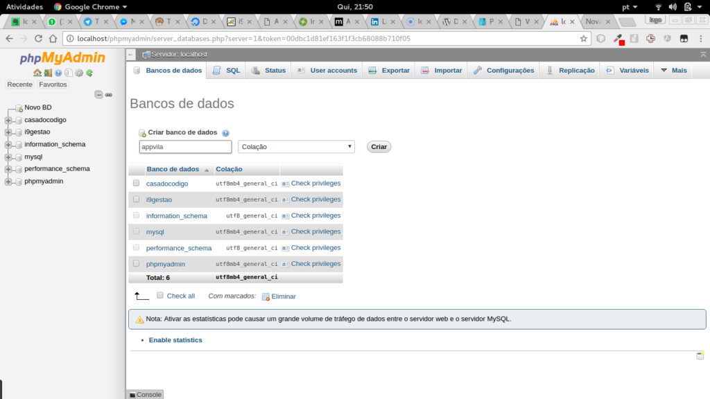 Criando Banco de Dados
