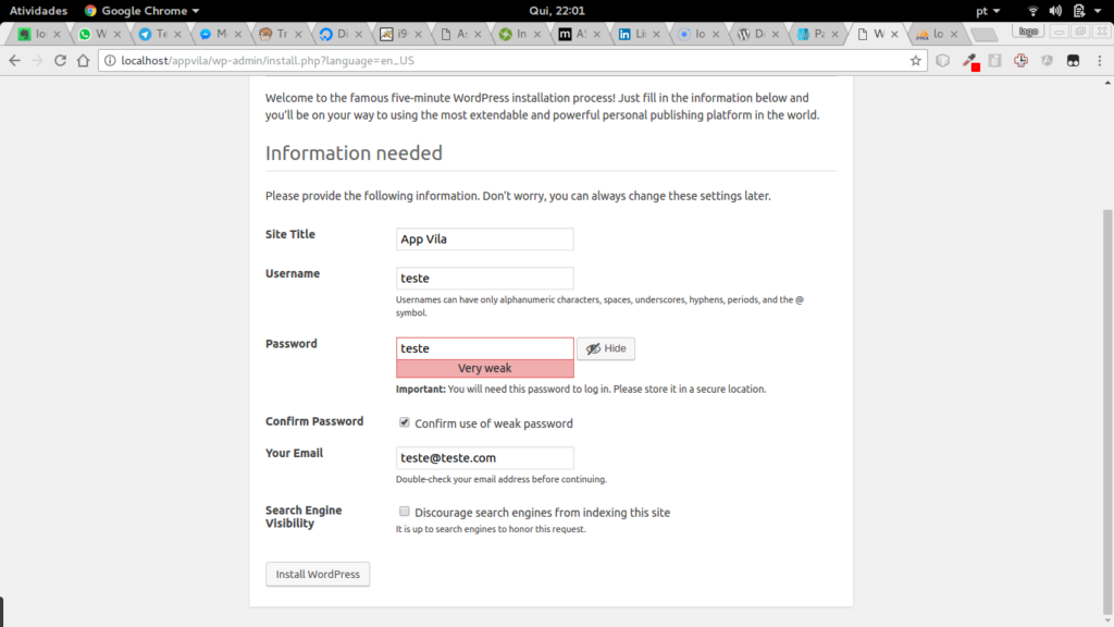 Instalando WordPress