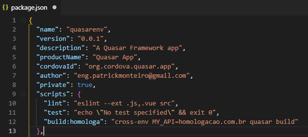 package quasar framework