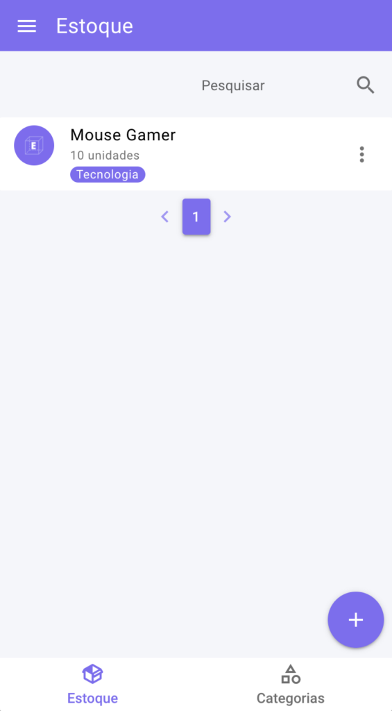 Aplicativo E-estoque