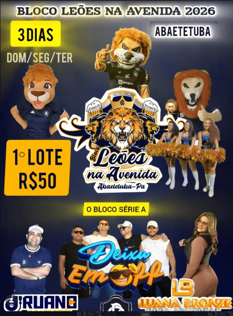 Bloco leões na avenida